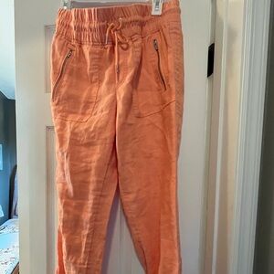 Never worn size 6 Athleta linen joggers